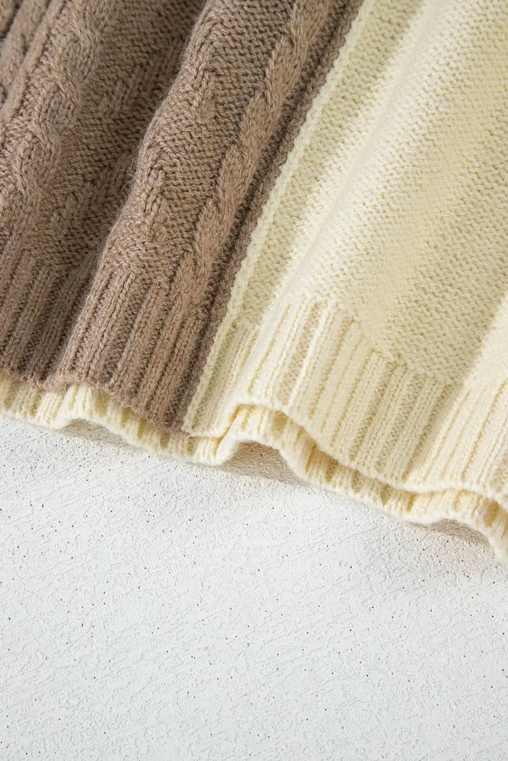 Mist green plus size cable knit sweater - Love Salve